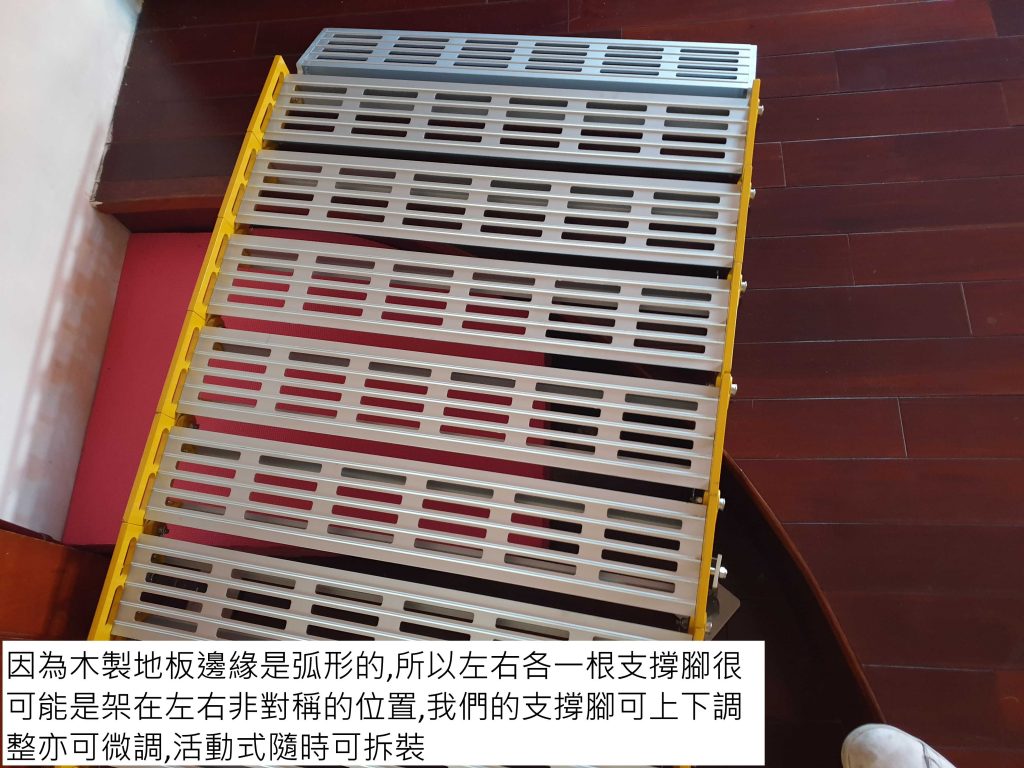 支撐腳可隨時調整安裝位置和長度