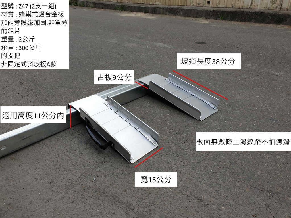 單片軌道式斜坡板 型號Z47